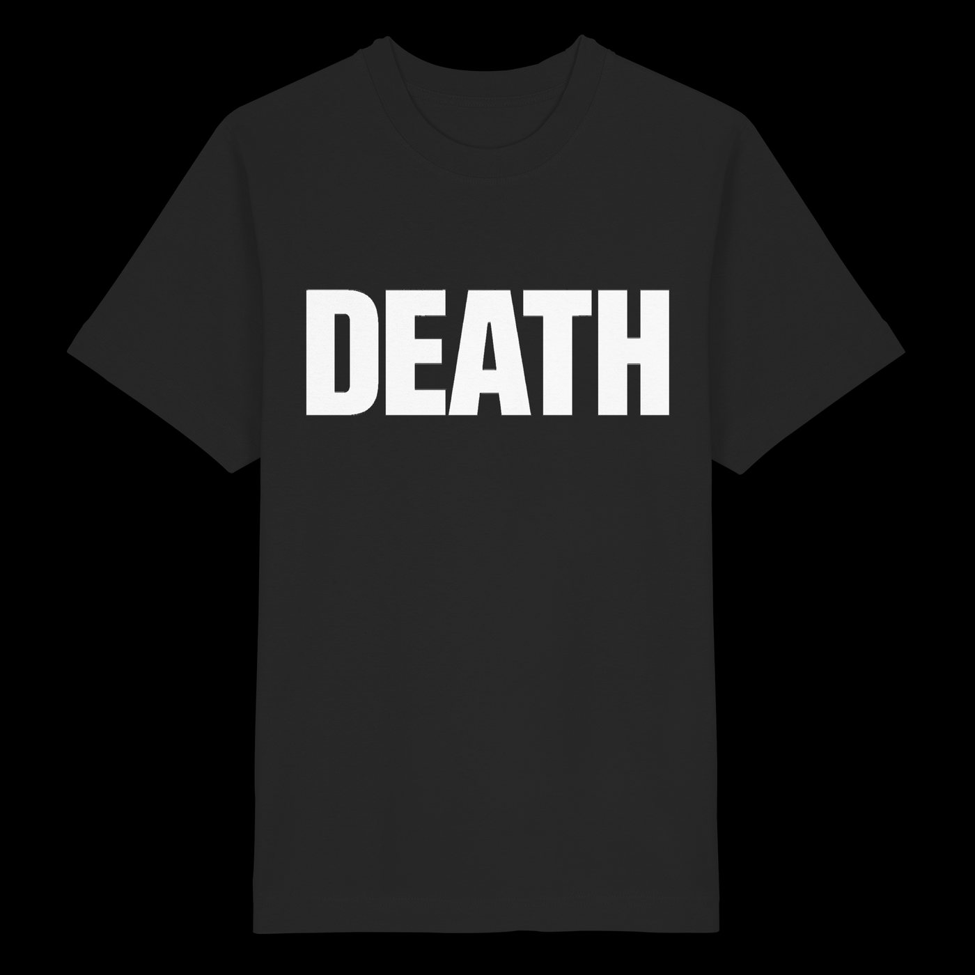 DEATH auf schwarzem Shirt, vorne
