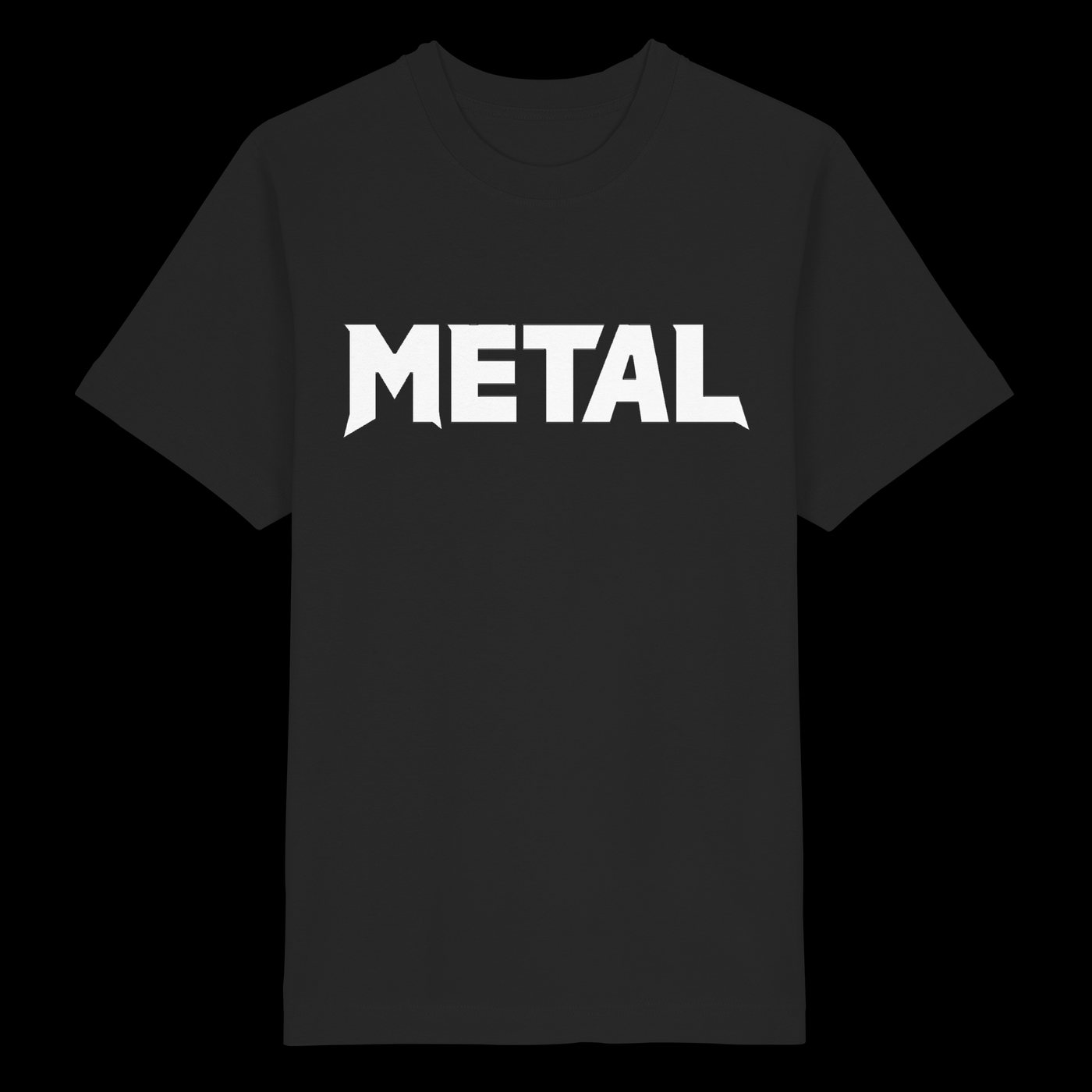 METAL auf schwarzem Shirt, vorne