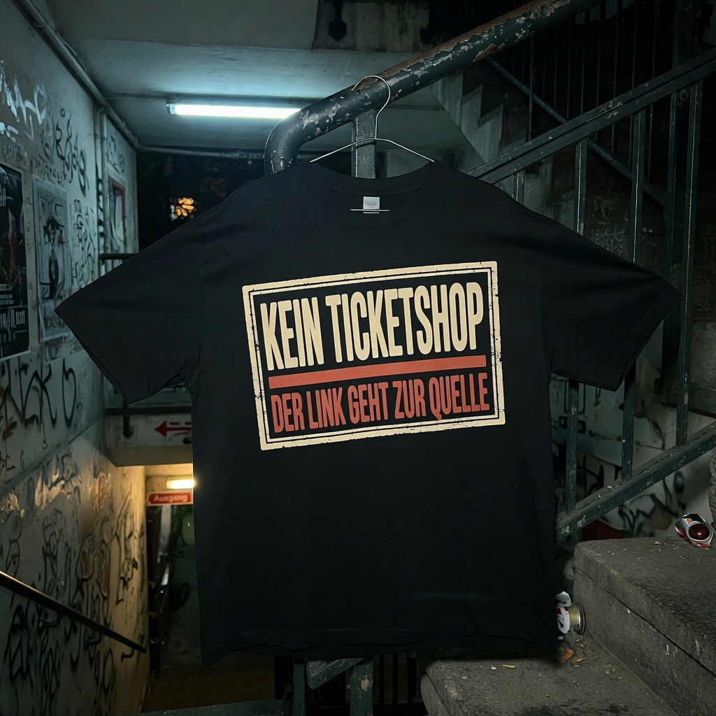 QUELLE, Shirt im Treppenhaus, Kein Ticketshop